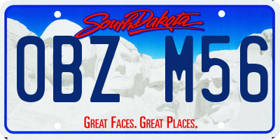 SD license plate 0BZM56