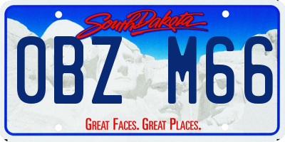 SD license plate 0BZM66