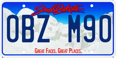 SD license plate 0BZM90