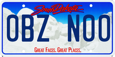 SD license plate 0BZN00