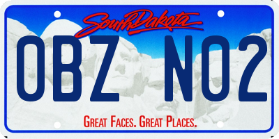 SD license plate 0BZN02