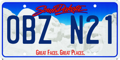 SD license plate 0BZN21
