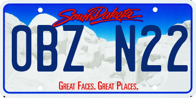 SD license plate 0BZN22