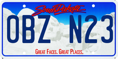 SD license plate 0BZN23
