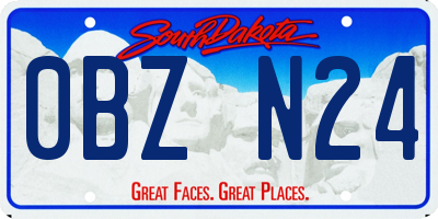SD license plate 0BZN24