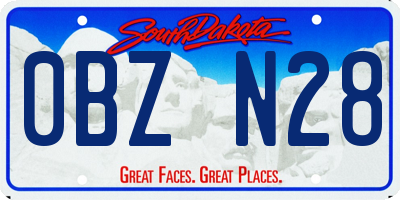 SD license plate 0BZN28