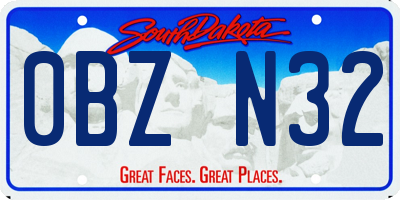 SD license plate 0BZN32