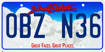 SD license plate 0BZN36
