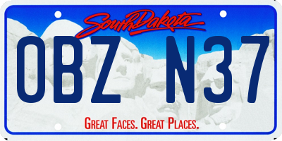 SD license plate 0BZN37