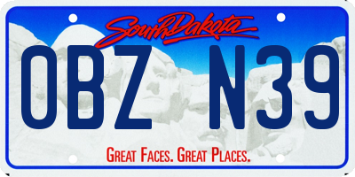 SD license plate 0BZN39