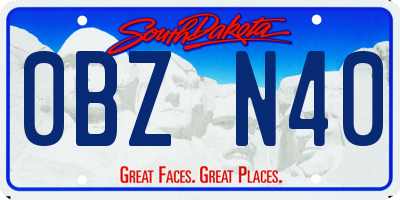 SD license plate 0BZN40