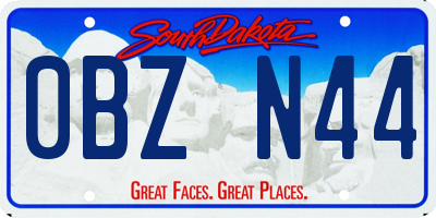SD license plate 0BZN44