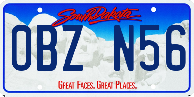 SD license plate 0BZN56