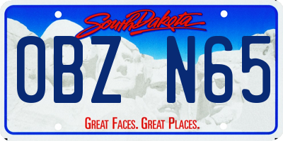 SD license plate 0BZN65