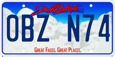 SD license plate 0BZN74