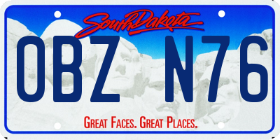 SD license plate 0BZN76