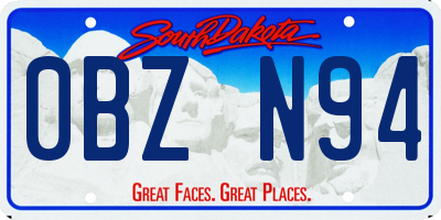 SD license plate 0BZN94