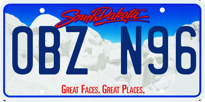 SD license plate 0BZN96