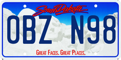 SD license plate 0BZN98