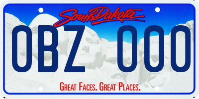 SD license plate 0BZO00