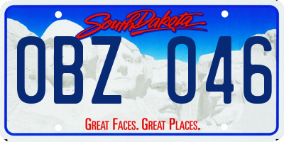 SD license plate 0BZO46