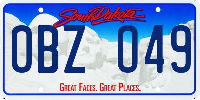 SD license plate 0BZO49