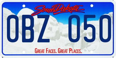 SD license plate 0BZO50