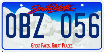 SD license plate 0BZO56