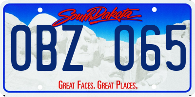 SD license plate 0BZO65