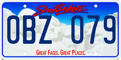 SD license plate 0BZO79
