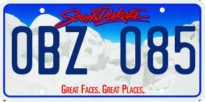 SD license plate 0BZO85