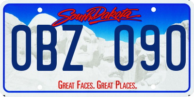 SD license plate 0BZO90