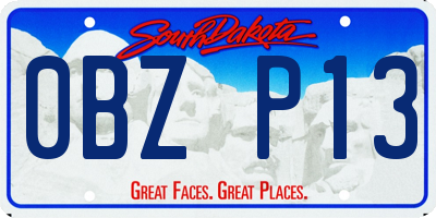 SD license plate 0BZP13