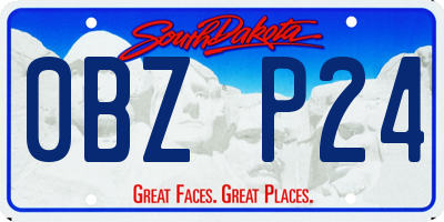 SD license plate 0BZP24
