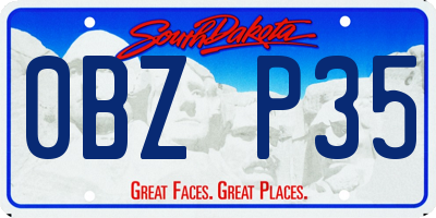 SD license plate 0BZP35