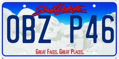 SD license plate 0BZP46