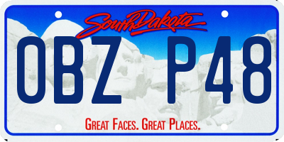 SD license plate 0BZP48