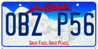 SD license plate 0BZP56