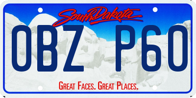 SD license plate 0BZP60