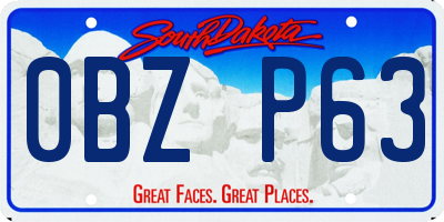 SD license plate 0BZP63