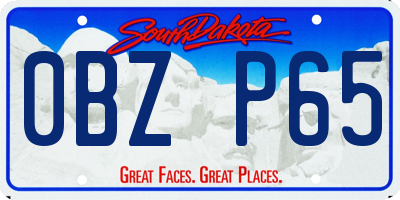 SD license plate 0BZP65