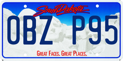 SD license plate 0BZP95