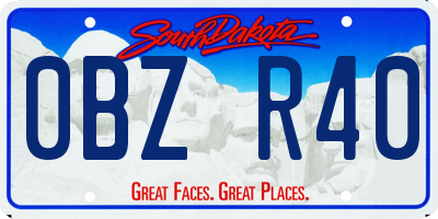 SD license plate 0BZR40