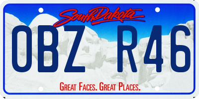 SD license plate 0BZR46
