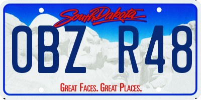 SD license plate 0BZR48
