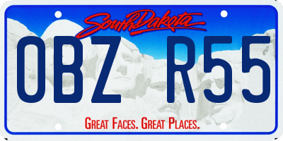 SD license plate 0BZR55