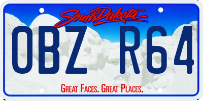 SD license plate 0BZR64