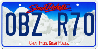 SD license plate 0BZR70