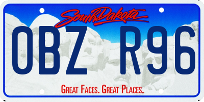 SD license plate 0BZR96