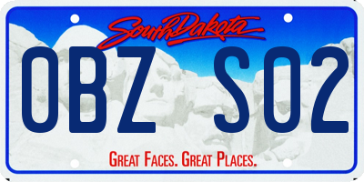 SD license plate 0BZS02